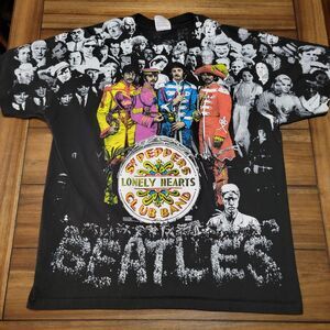 The Beatles SS Black Unisex Tee Sgt. Pepper's Album Cover - Size XL
